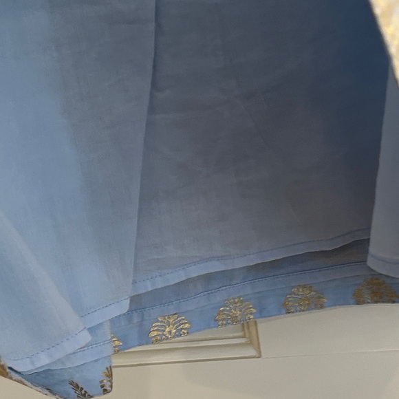 Blue and Gold Patterned Tunic Dress - Picture 8 of 13